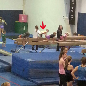 And the balance beam, too, even! I can't believe it!