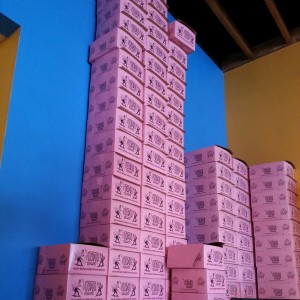 Tower of Pink Boxes